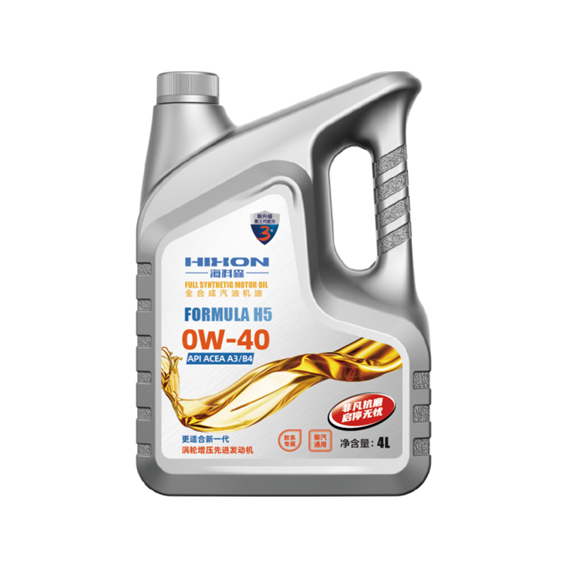 Óleo de motor totalmente sintético Hixon Formula H5 0W-40 (API SP/ACEA A3/B4)
